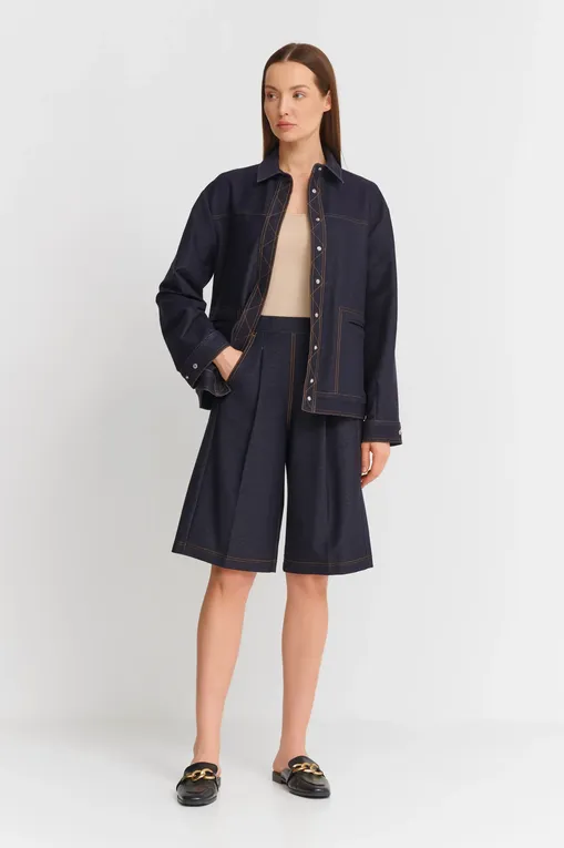 Шорты MM by MaxMara TEXAS 251678102 003 NAVY