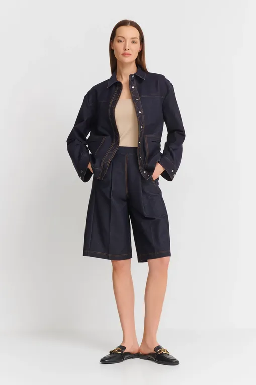 Шорты MM by MaxMara TEXAS 251678102 003 NAVY