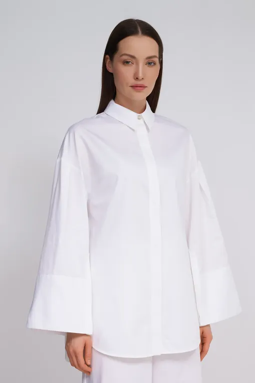 Блузки MM by MaxMara SAPORE 251619101 001 OPTICAL WHITE