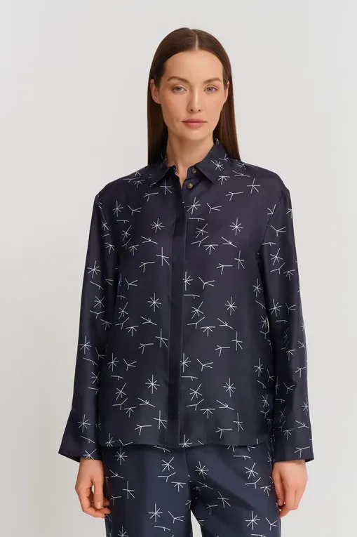 Блузки MM by MaxMara ZELIG 251611103 004 NAVY