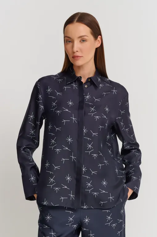 Блузки MM by MaxMara ZELIG 251611103 004 NAVY