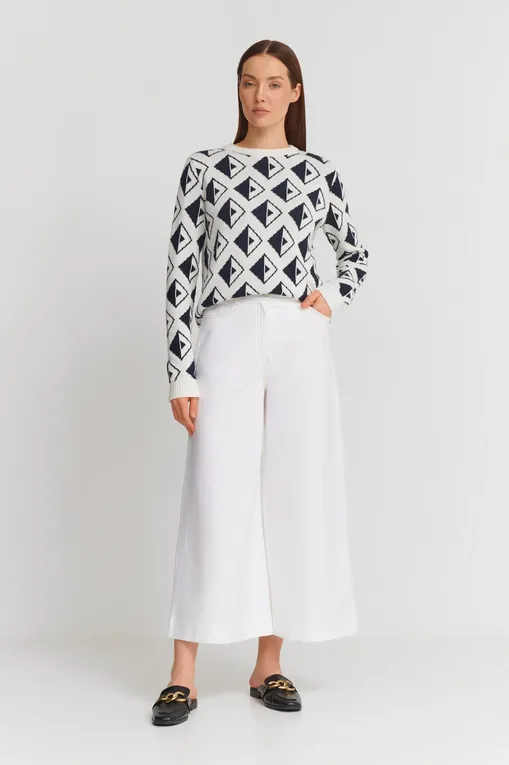 Брюки MM by MaxMara FAUSTO 251678103 001 OPTICAL WHITE