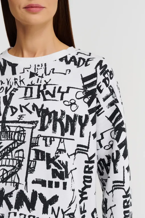 Лонгсливы DKNY YI2122629 101 Wht/Prt